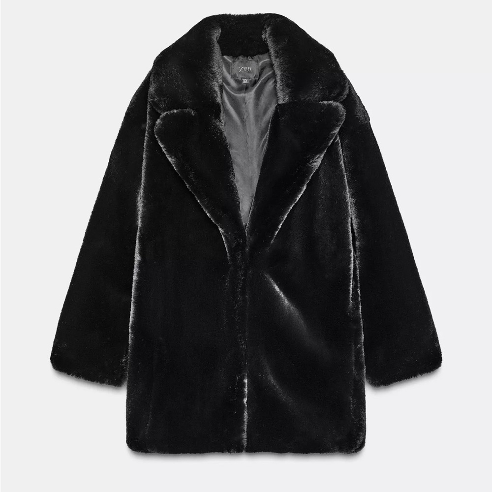 Zara faux fur coat new w/tags